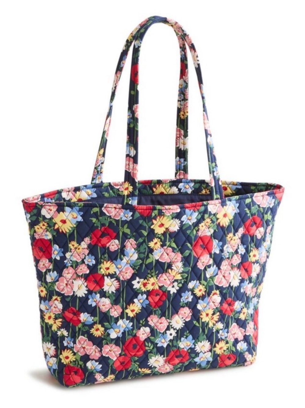 Vera Bradley East West quilted cotton tote in Poppy Meadow